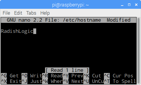 Changing the hostname of the Raspberry Pi.