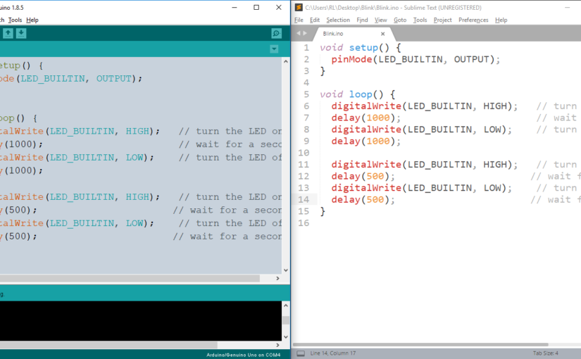 Using an External Text Editor in Arduino IDE
